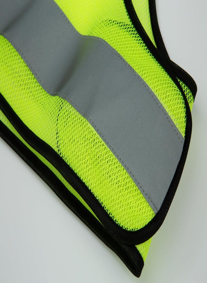 YOA High-Visibility Fluorescent Yellow Reflective Safety Vest - Breathable Mesh Construction for Work/Traffic/Outdoor - Image 4