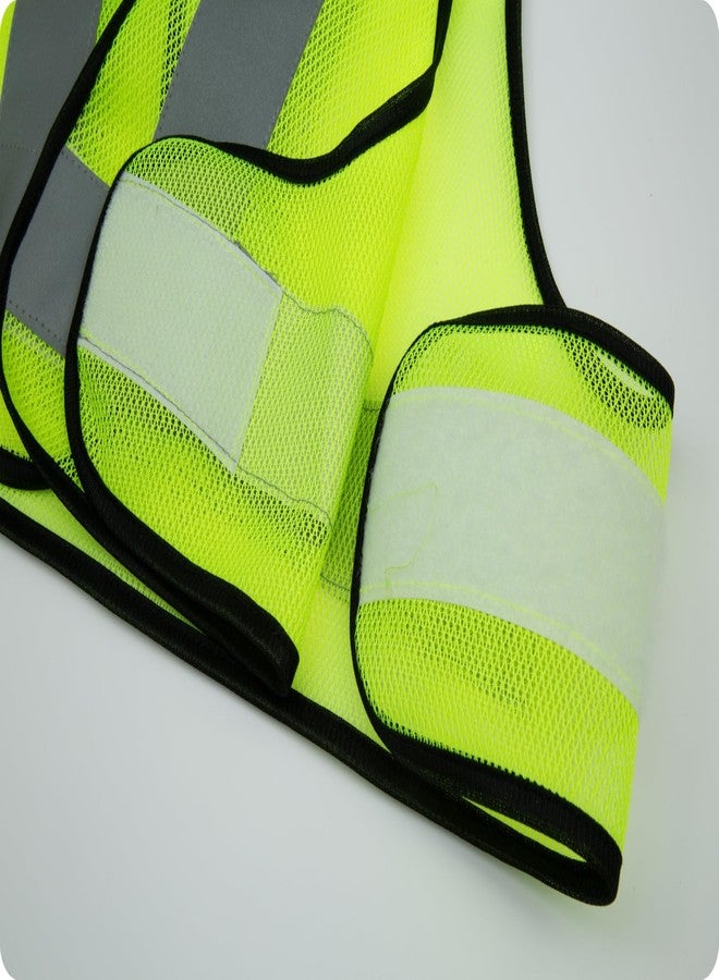 YOA High-Visibility Fluorescent Yellow Reflective Safety Vest - Breathable Mesh Construction for Work/Traffic/Outdoor - Image 5