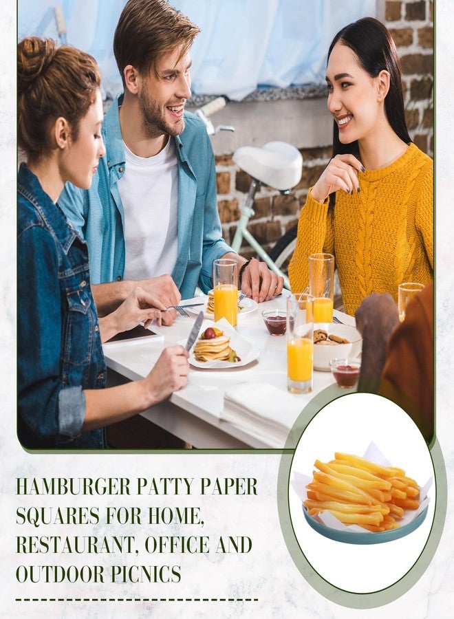 LOYIM 3000 Pcs Hamburger Patty Paper Squares 5.5"x5.5" Food Paper Sheets Non-stick Patty Squares Hamburger Sheets Press for Food Business Restaurant Shop Preparing Burgers and Patties Bakings - Image 5