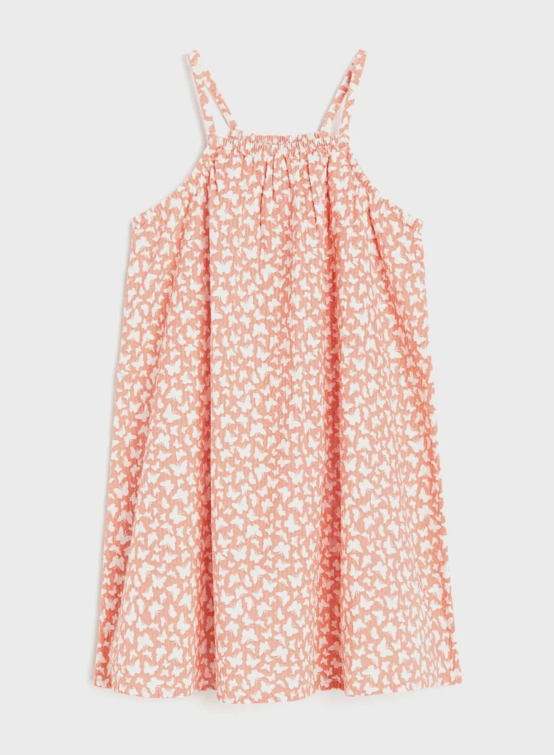 H&M Kids Butterfly Print Midi Dress