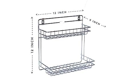 Chintavan Enterprise Stainless Steel Chrome Bathroom Detergent Holder Multipurpose Rack Detergent Holder Kitchen Bathroom Shelf AccessoriesWall or Kitchen Cabinet Silver - Image 2