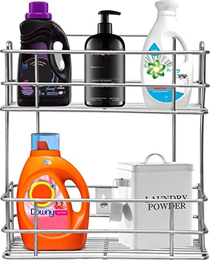 Chintavan Enterprise Stainless Steel Chrome Bathroom Detergent Holder Multipurpose Rack Detergent Holder Kitchen Bathroom Shelf AccessoriesWall or Kitchen Cabinet Silver - Image 5