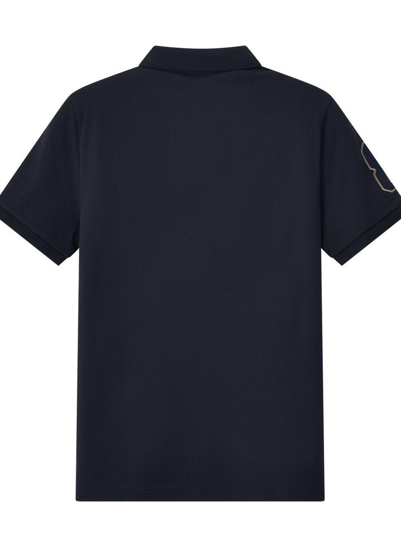 GIORDANO Men's 3D Lion Polo: Slim Fit, Bold Embroidery, Premium Pique - Image 4