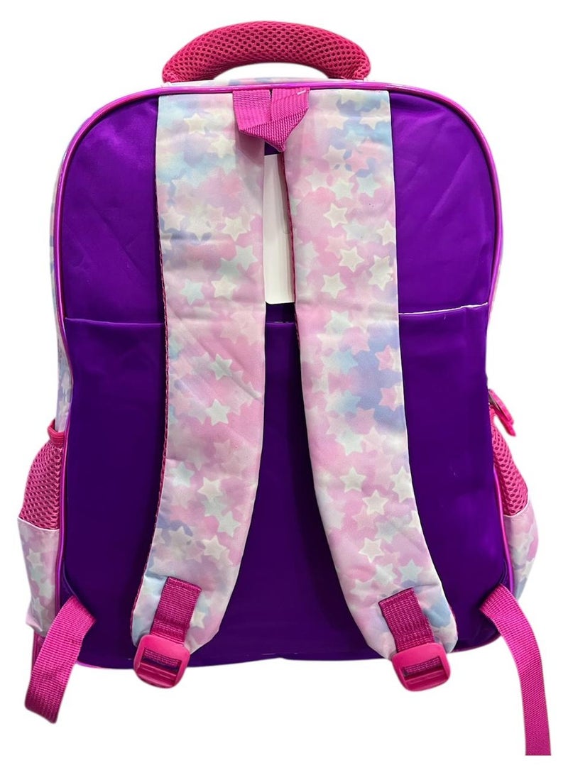 Large School Backpack for Girls – 3D Princess & Unicorn Design – 19 Inch – Durable & Waterproof Material – Trolly Mountable - Image 2