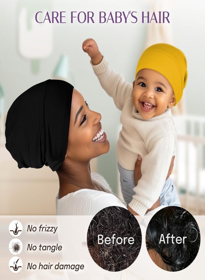 OLESILK Silk Baby Bonnet for 0-6 Months - 100% Mulberry Silk Toddler Hair Bonnet, Adjustable Night Cap for Sleeping Yellow - Image 3