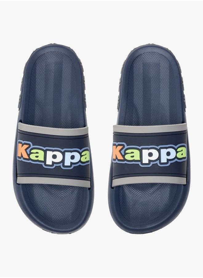 Kappa Boys' Logo Detail Slip-On Slides  - Image 1