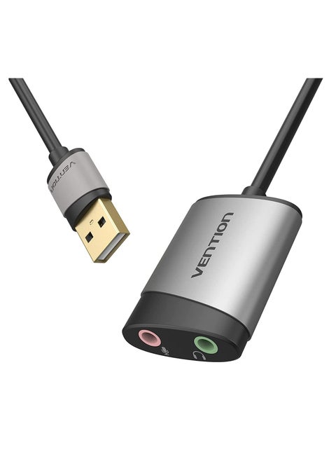 VENTION USB External Sound Card to 3.5mm Audio Jack Adapter Headphone and Microphone for Windows,MAC,Linux,Laptop,Desktops,PS5