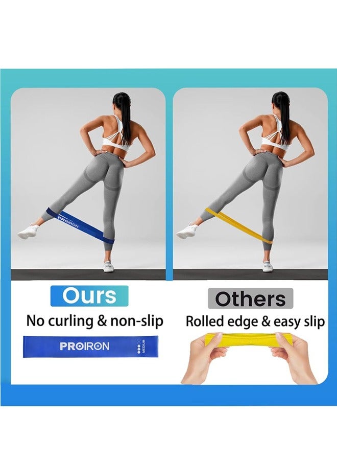Generic Resistance Loop Bands, Exercise bands Set of 5 Rubber Latex Anti-Slip Resistance Band for Workout Stretching Physical Therapy Yoga with carrying Bag  - Image 3