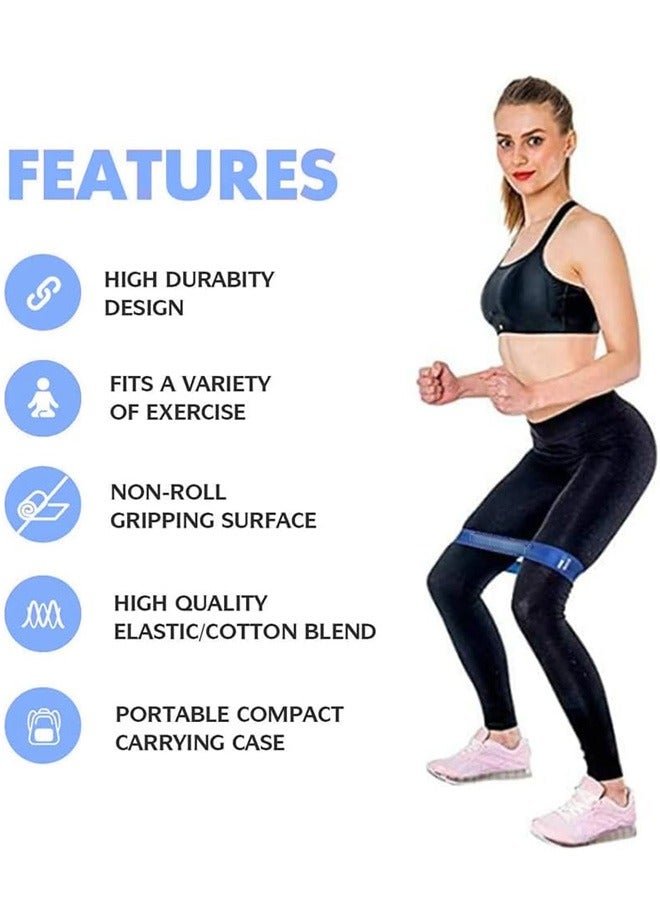 Generic Resistance Loop Bands, Exercise bands Set of 5 Rubber Latex Anti-Slip Resistance Band for Workout Stretching Physical Therapy Yoga with carrying Bag  - Image 5