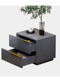 CityRiya-Long Nightstand, Bedside Table, Night Stand, Modern End Table, Bed Side Table, 50*42*60cm Small Dresser with Storage Drawers, Home Cabinet Desk, Nightstand Bedside Tables for Bedroom, Living Room  - Image 2