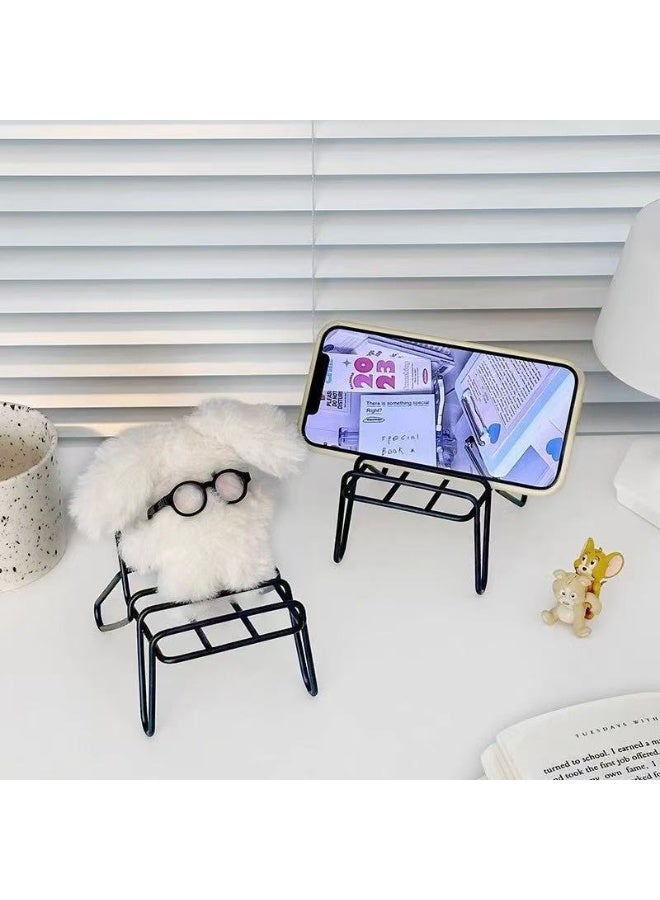1 Piece Creative Iron Chair Shape Phone Stand, Multi-Angle Cell Phone Holder for Desk, Stable & Portable Smartphone/Tablet Stand for Home, Office. - Image 4