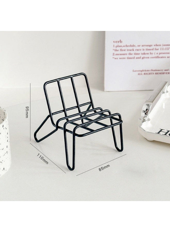 1 Piece Creative Iron Chair Shape Phone Stand, Multi-Angle Cell Phone Holder for Desk, Stable & Portable Smartphone/Tablet Stand for Home, Office. - Image 2