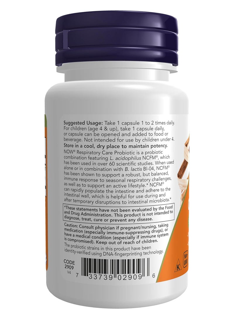 now Respiratory Care Probiotic 12 Billion 60'S Vcaps - Image 3