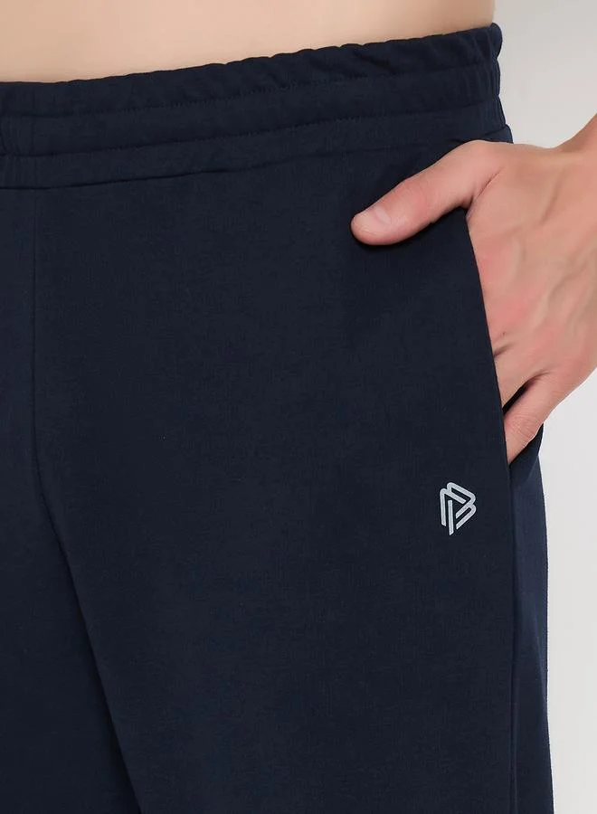 John Players  Solid Elasticated Waistband Cotton Joggers for Men | Best Price UAE