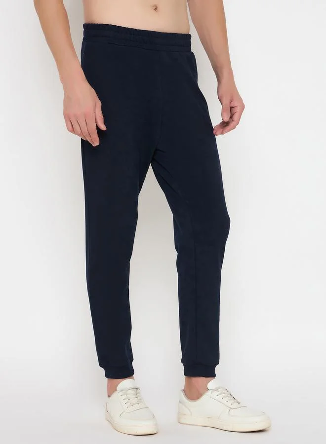 John Players  Solid Elasticated Waistband Cotton Joggers for Men | Best Price UAE