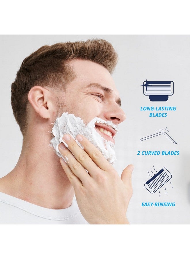 DORCO Pace 2 Plus Disposable Razor 2 Blades Pivoting Head Openflow For Easy Rinsing With Lubricating Strip And Long Nonslip Rubber Handle (30 Ct No Rubber Handle) - Image 5