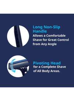 Pace 2 Plus Disposable Razor 2 Blades Pivoting Head Openflow For Easy Rinsing With Lubricating Strip And Long Nonslip Rubber Handle (30 Ct No Rubber Handle) - pzsku/Z0001684DF769CFBFFD4EZ/45/_/1707974504/7ae826b2-b7fa-4346-886c-9e286085a8f8