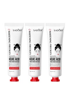SADOER Kojic Acid Hand Cream, Kojic Acid Cream Sadoer,Whitening Freckles Kojic Acid Hand Cream,Sadoer Kojic Acid,Niacinamide Hyaluronic Acid Kojic Acid Whiten Tender Hand Cream (3 PCS)  - Image 1