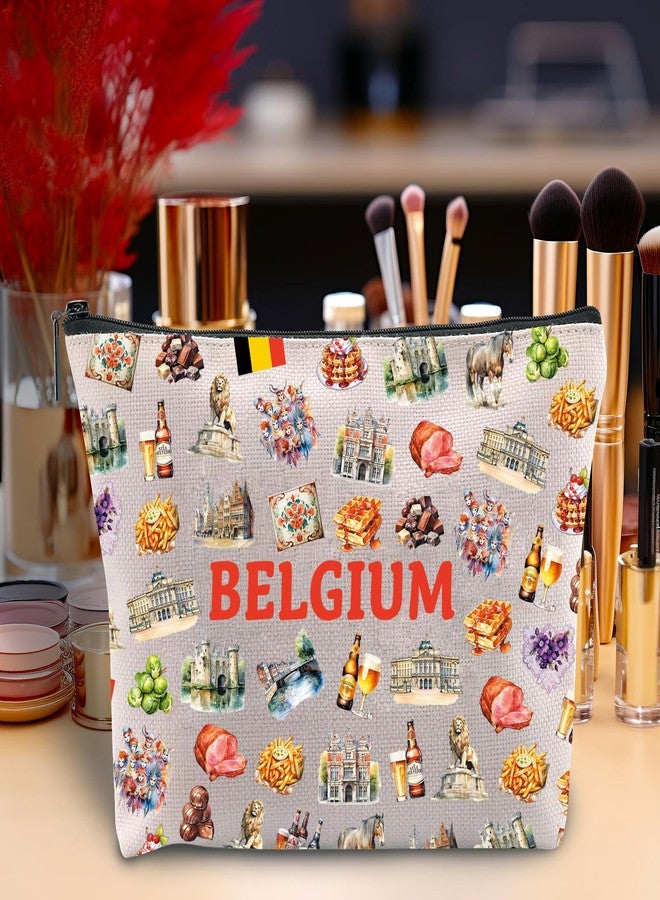 Zuo Bao Brussel Gift Belgium Lover Cosmetic Bag Belgium Flag Gift Belgium Pride Gift Belgium Landmark (BELGIUM) - Image 3