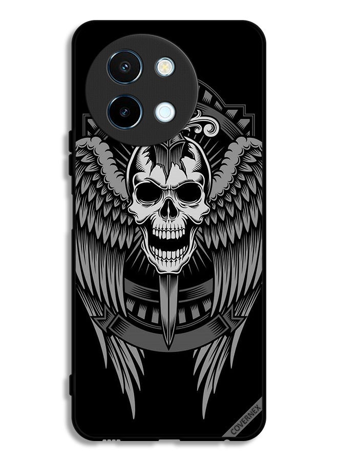 Covernex Vivo Y38 5G Protective Case Cover Skull Have Eagle Wings - Image 1