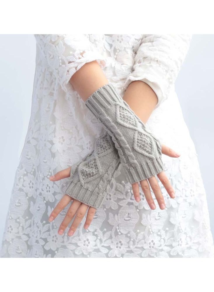 Loquat Fingerless Cotton Polyester Gloves Sleeves 