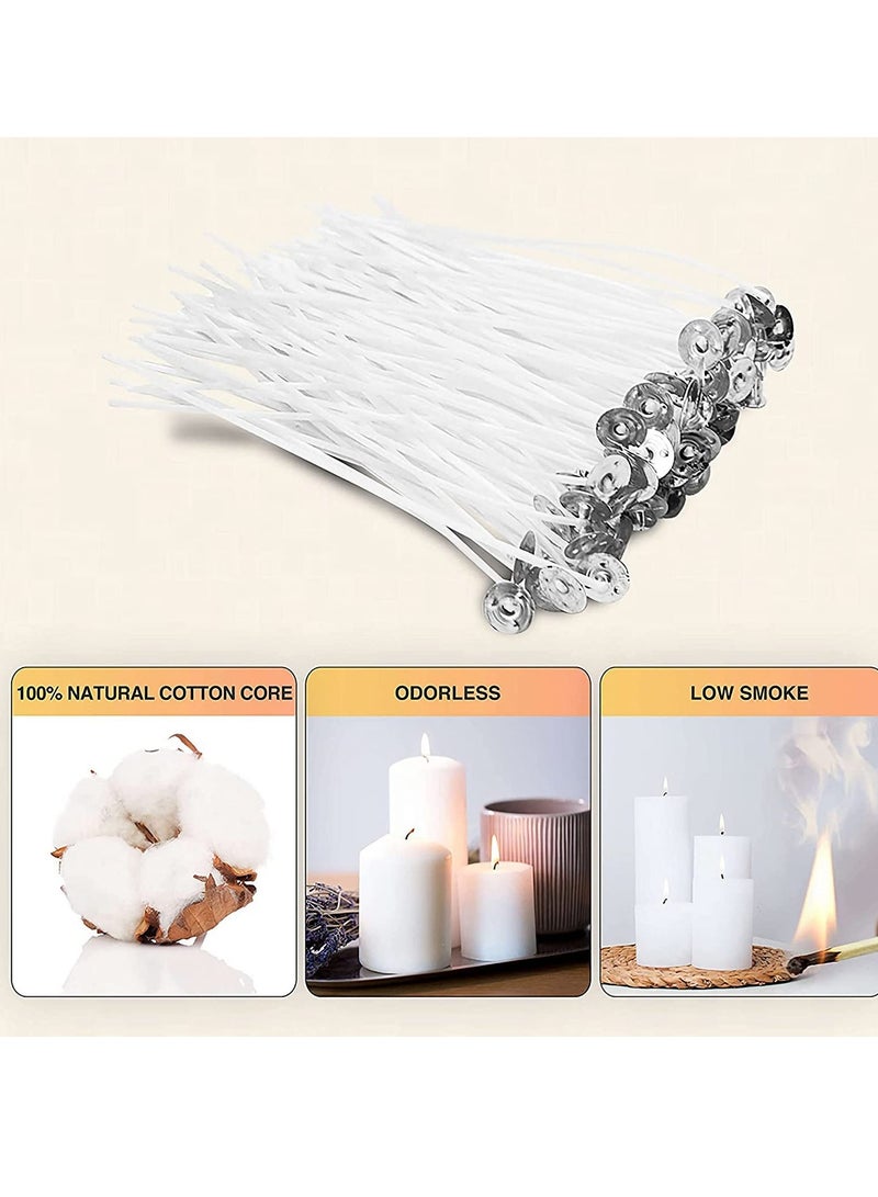 KASTWAVE 150 Pieces Cotton Candle Wicks, 10cm/15cm/20cm Low Smoke Natural Candle Wick, Wicks for Candle Making and Candle DIY - Image 3