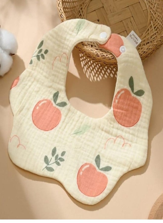 MINI MAVIN Baby Bibs 6 Layer 100% Organic Cotton| Waterproof, Muslin Cloth Apron for Newborns & Toddlers, Soft Washable Feeding Napkin, Neck Bibs for Boys & Girls (Muslin_Set_of_5) - Image 4