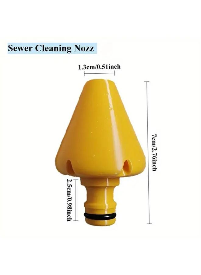 Yellow Manual Drain Pipe Cleaner Tool Removes Hair Soap Scale Debris Ergonomic Handle - Image 2