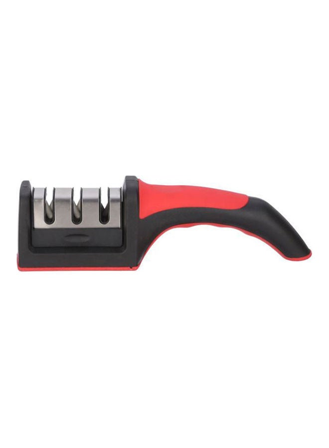 Metal Knife Sharpener Red and Black - Image 2