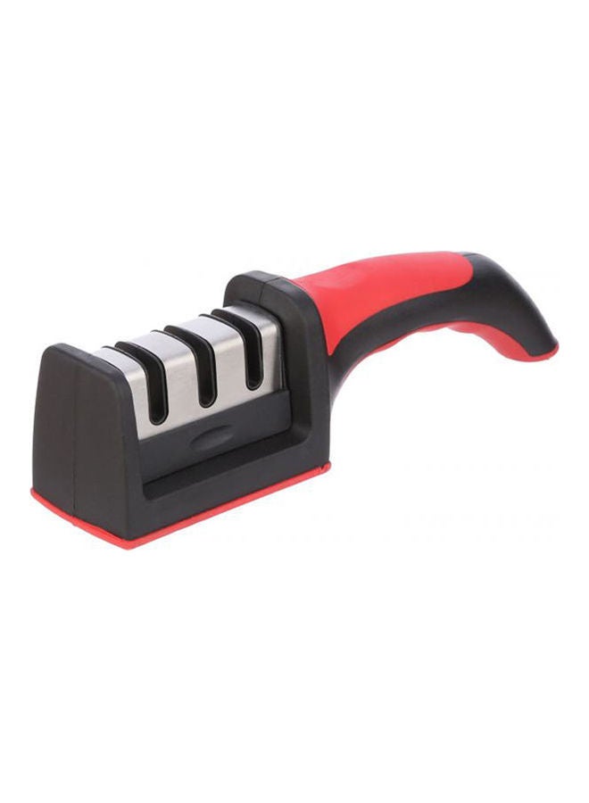 Metal Knife Sharpener Red and Black - Image 1