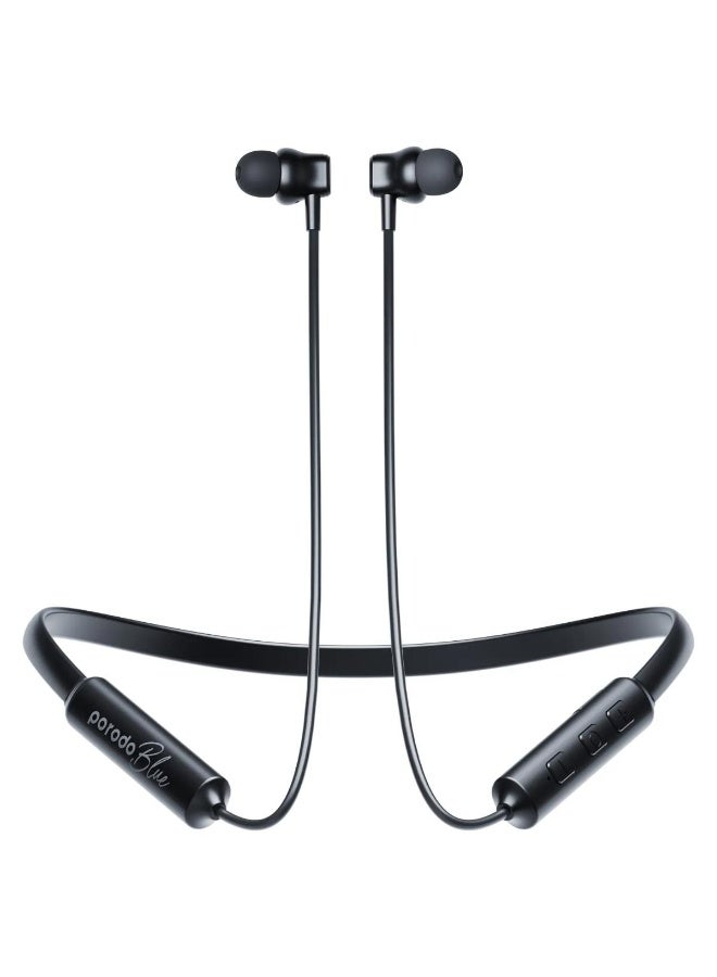Porodo Blue ENC Wireless Neckband In-Ear Earphones Bluetooth 5.3, 28H Playtime, Deep Bass, 200mAh Battery - Image 1