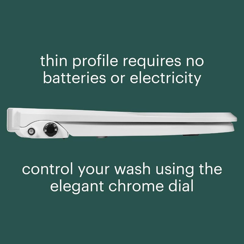 Brondell Bidet Toilet Seat NonElectric Swash Ecoseat Fits Elongated Toilets White  Dual Nozzle System Ambient Water Temperature  Bidet with Easy Installation - Image 5