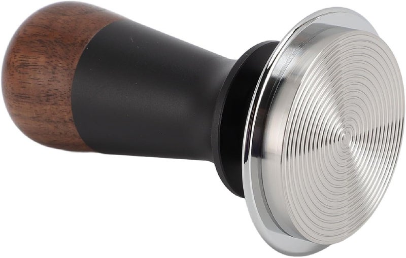 Asixxsix Tamper, Spring Loaded Stainless Steel Coffee Tamper with 54mm Base Walnut Handle Consistent Pressure Design for Machine Home and Professional Use (51mm / 2.01in) - Image 2