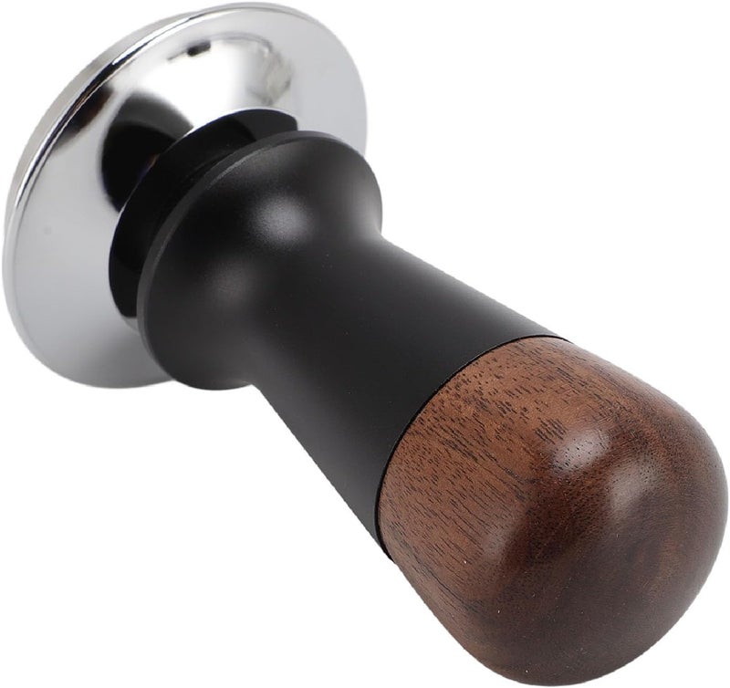 Asixxsix Tamper, Spring Loaded Stainless Steel Coffee Tamper with 54mm Base Walnut Handle Consistent Pressure Design for Machine Home and Professional Use (51mm / 2.01in) - Image 3
