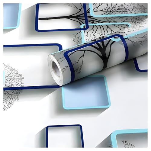 ROSASTELLA Self Adhesive Decorative Peel Stick Waterproof Wallpaper Wall Decor Removable Wall Paper for Living Room Hall Decoration PVC Vinyl DIY Contact Paper 45x304cm (Geomatric) - Image 2
