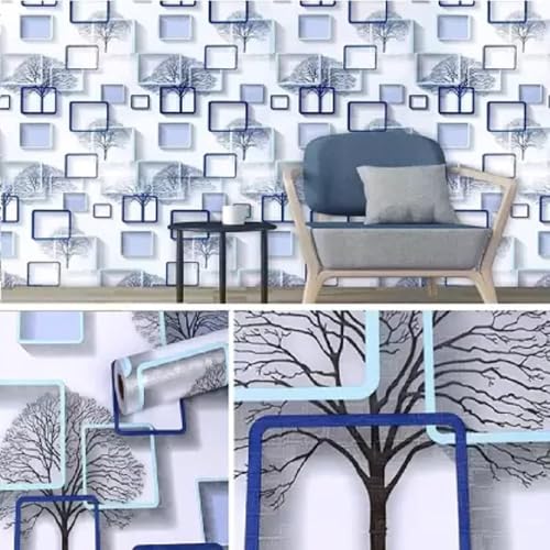 ROSASTELLA Self Adhesive Decorative Peel Stick Waterproof Wallpaper Wall Decor Removable Wall Paper for Living Room Hall Decoration PVC Vinyl DIY Contact Paper 45x304cm (Geomatric) - Image 4