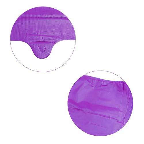 LazyMe T-Shirt Carry-Out Bags Plastic Grocery Bags with Handles Shopping Bags in Bulk Restaurant Bags, Standard Supermarket Size,12 x 20 inch (Purple 100 Pcs) - Image 3