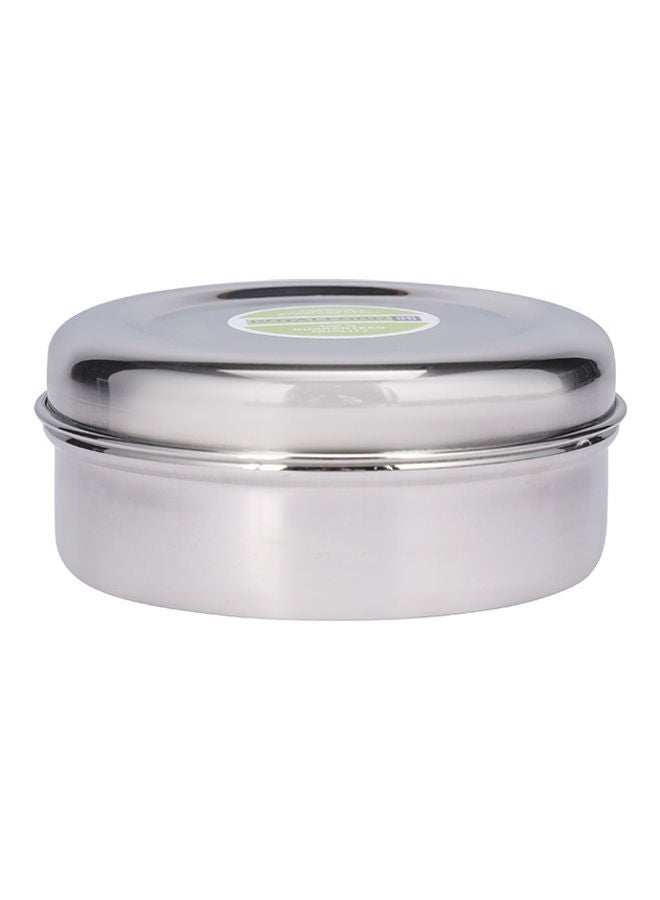 Royalford Round Stainless Steel Puri Dabba Premium-Quality 110% Food-Grade Bpa-Free Leak-Proof Airtight Container To Keep Food Fresh Compact Silver 12.7cm - Image 2