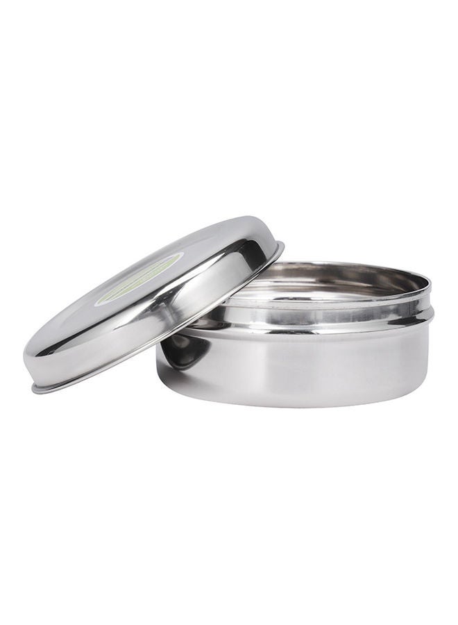 Royalford Round Stainless Steel Puri Dabba Premium-Quality 110% Food-Grade Bpa-Free Leak-Proof Airtight Container To Keep Food Fresh Compact Silver 12.7cm - Image 3