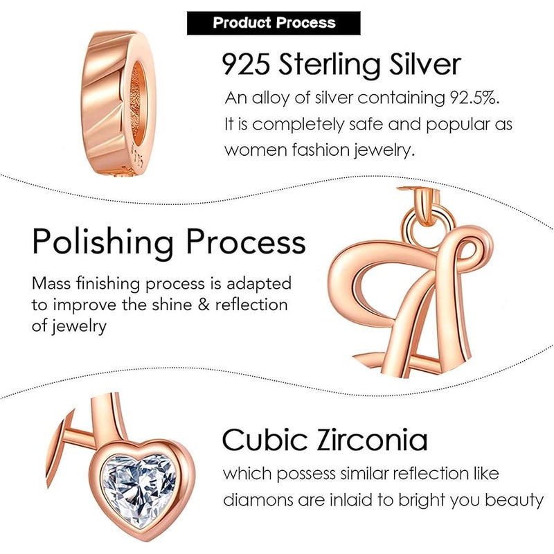 VALGACLS 925 Sterling Silver Family Love Mom Mouse Heart Charms for Bracelets Necklace Valentine's Day Mother's Day Jewelry Gift for Womens Girls - Image 5