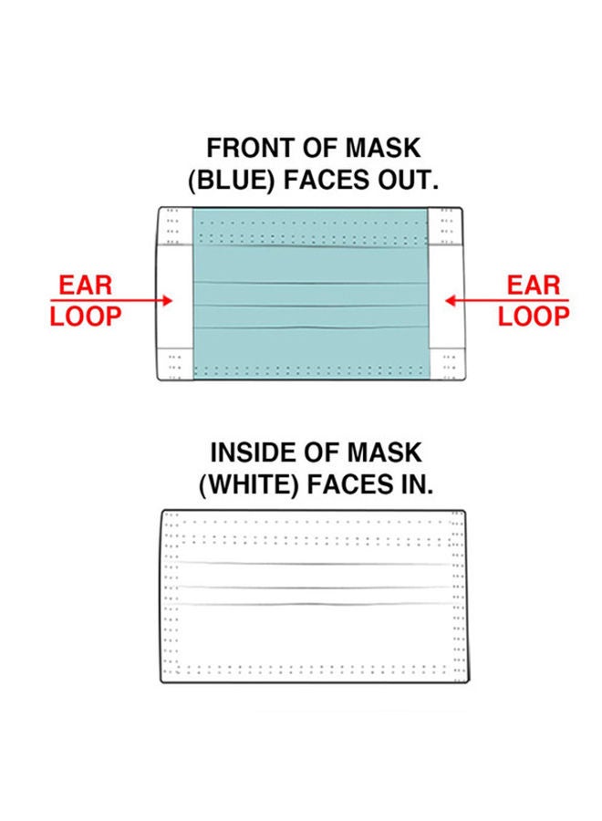 نيبمينينت 50 قطعة من ماسكات الوجه ذات 3 طبقات للاستعمال مرة واحدة - Image 4