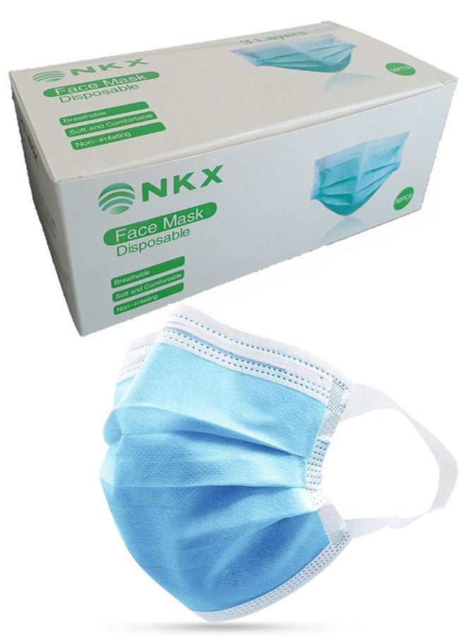 نيبمينينت 50 قطعة من ماسكات الوجه ذات 3 طبقات للاستعمال مرة واحدة - Image 1