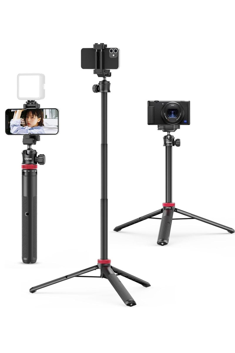 Ulanzi MT-44 Portable Tripod Handheld w Ball Head, Extendable Phone Camera Tripod w Cold Shoe, Travel Compact Lightweight Tripod for iPhone, Smartphone, Sony, Canon, Nikon, Small Cameras - Image 1