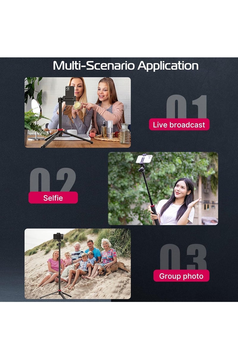 Ulanzi MT-44 Portable Tripod Handheld w Ball Head, Extendable Phone Camera Tripod w Cold Shoe, Travel Compact Lightweight Tripod for iPhone, Smartphone, Sony, Canon, Nikon, Small Cameras - Image 5