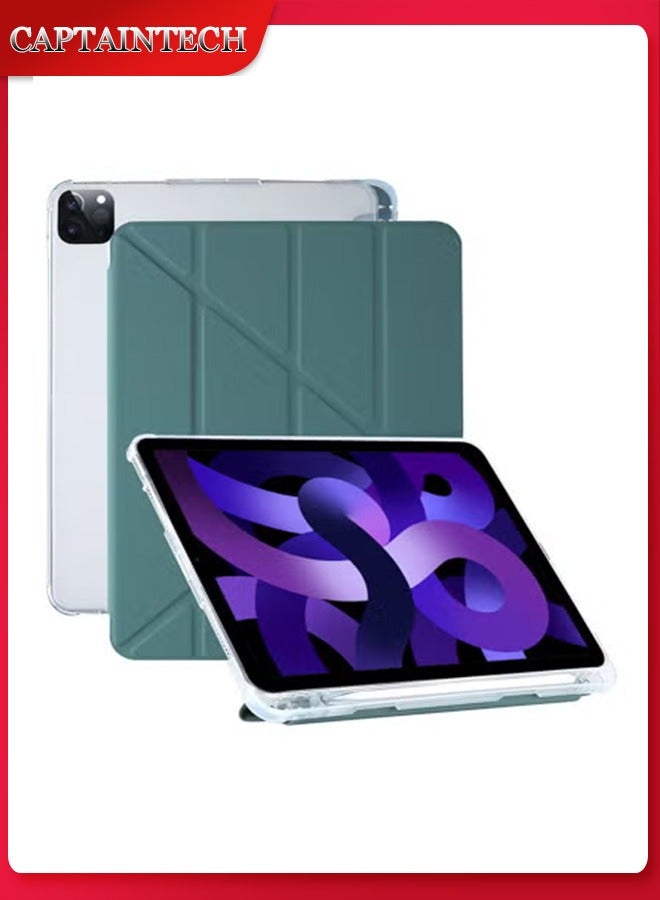 Captaintech iPad Pro 11 Case (2018-2022) – Transparent Hard Back Cover with Pencil Holder | Supports 2nd Gen Charging u0026 Auto Sleep/Wake