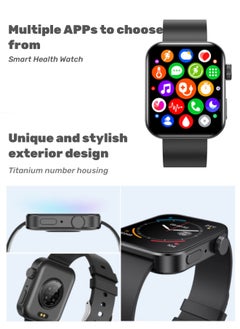 NKL Lashes Smart Watch NKL 200mAh Smart Watches for Men Bluetooth Make/Answer Calls Fitness Modes and Sleep Modes Multi-app Message Reminder Multi Language Black  - Image 3