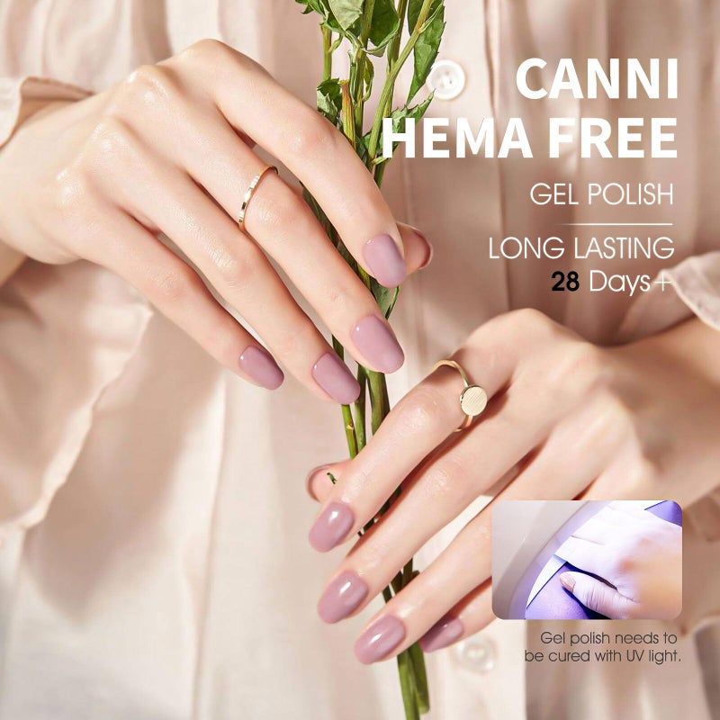 CANNI Nude Gel Nail Polish, 1Pcs Nude Pink Gel Polish Color High Gloss Soak Off Nail Manicure Salon DIY - Image 3