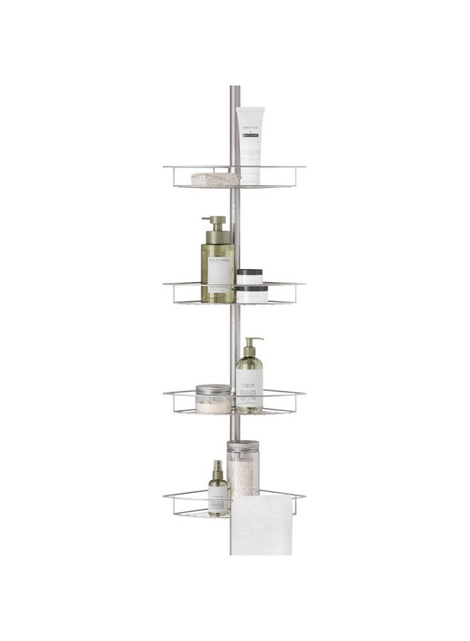 Zenna Home Zenna Home Tension Pole Shower Caddy, Nickel  - Image 1