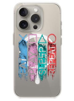 Magnetic Case for iPhone 15 Pro 6.1-inch Compatible with MagSafe Wireless Charging, Shockproof Phone Bumper Cover Eat play sleep repeat copy