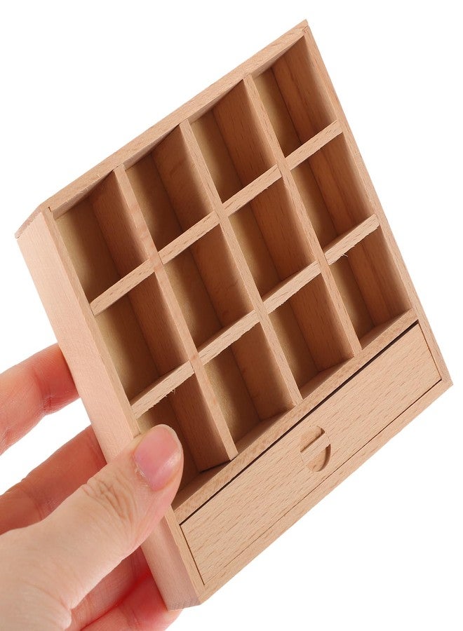 Vaguelly Miniature Doll Furniture Storage Cabinet Adorable Wear-Resistant Drawer Decor for Micro Landscapes and Mini Houses for DIY Projects - Image 3